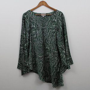 Laundry by Shelli Segal Green & White Top